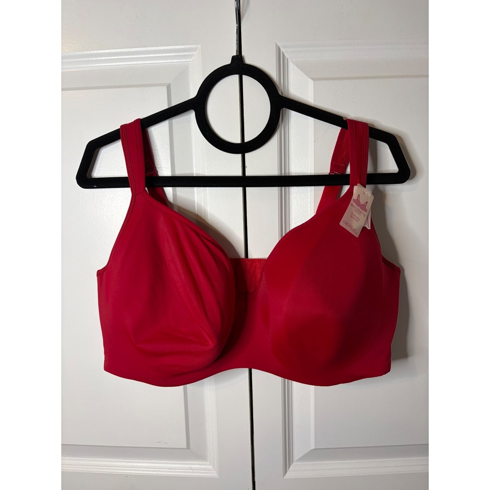 Cacique Intimates Balconette Smooth Bra Red Underwire 44DDD NWT